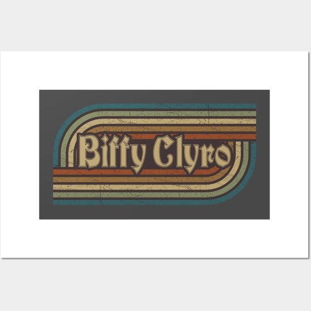 Biffy Clyro Vintage Stripes Wall Art by paintallday